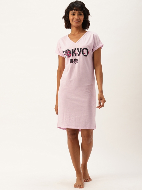 

Slumber Jill Women Pink Printed Nightdress