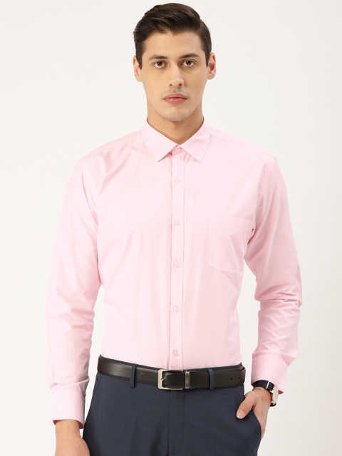 

Style Quotient Men Pink Solid Classic Formal Shirt