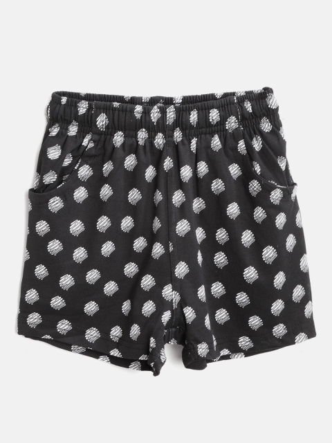 

Sweet Dreams Girls Black & White Pure Cotton Geometric Print Lounge Shorts