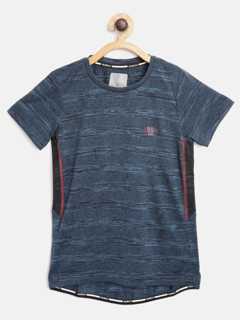 

Sweet Dreams Boys Navy & Black Striped Round Neck Knitted Workout T-shirt, Navy blue