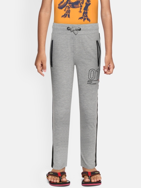 

Sweet Dreams Boys Grey Melange Solid Track Pants with Side Taping