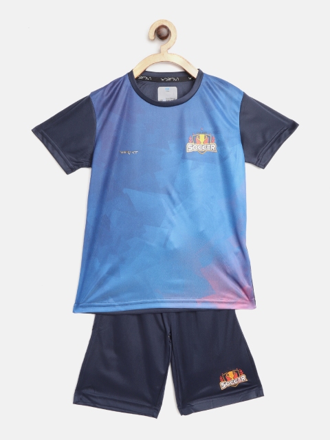 

Sweet Dreams Boys Blue Printed T-shirt with Shorts