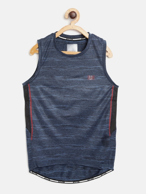 

Sweet Dreams Boys Navy & Black Striped Round Neck Knitted Workout T-shirt, Navy blue