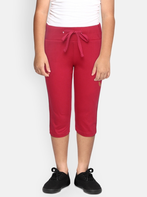 

Sweet Dreams Girls Pink Solid Lounge Capris
