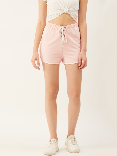 

Trend Arrest Women Pink Solid Loose Fit Regular Shorts