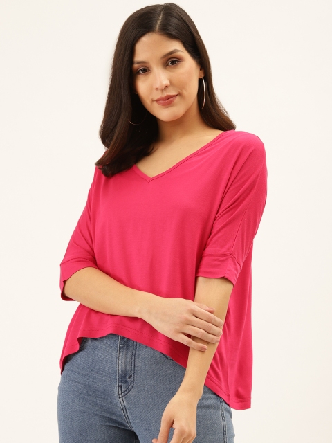 

Trend Arrest Women Pink Solid A-Line Top