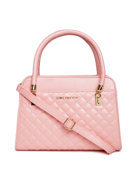 

Lino Perros Pink Quilted Handbag with Detachable Sling Strap