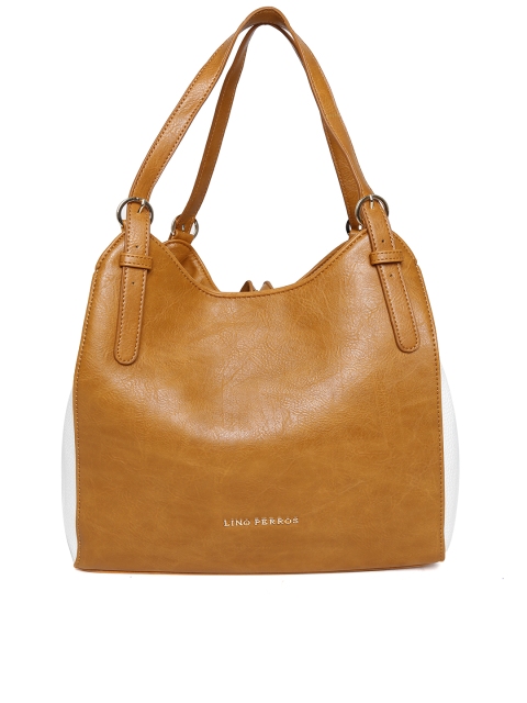 

Lino Perros Brown & Off-White Colourblocked Shoulder Bag