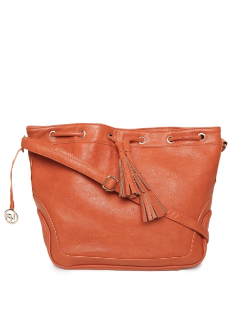 

Lino Perros Orange Textured Shoulder Bag