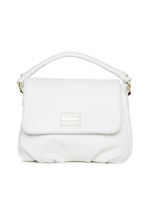

Lino Perros White Solid Sling Bag, Cream
