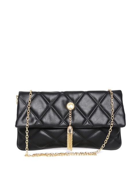 

Lino Perros Black Quilted Clutch with Chain Strap
