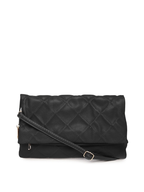 

Lino Perros Black Quilted Foldover Clutch