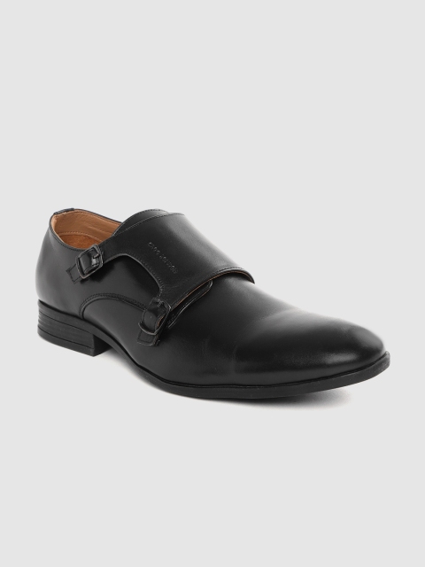 

CLOG LONDON Men Black Solid Leather Monks