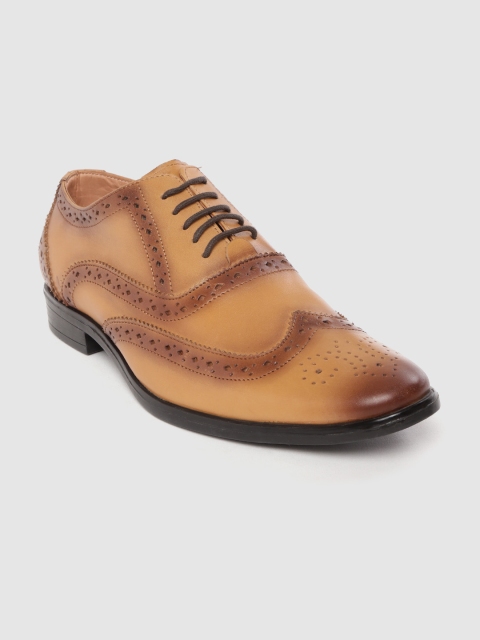 

CLOG LONDON Men Tan Brown Leather Semiformal Brogues