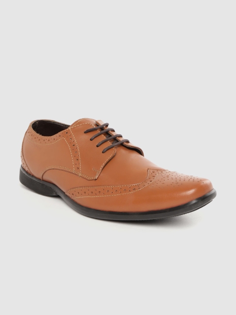 

CLOG LONDON Men Tan Brown Leather Formal Brogues