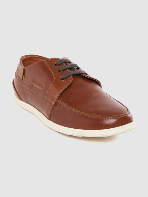 

CLOG LONDON Men Brown Leather Boat Shoes