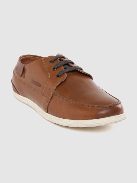 

CLOG LONDON Men Tan Brown Leather Boat Shoes