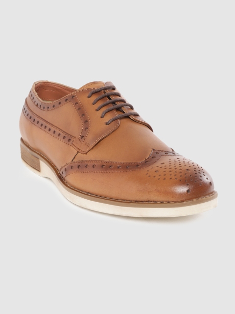 

CLOG LONDON Men Tan Brown Leather Full Brogues