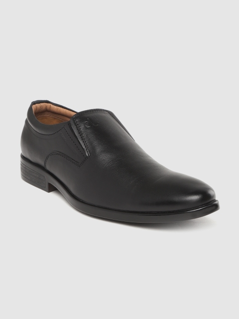 

CLOG LONDON Men Black Solid Leather Formal Slip-Ons