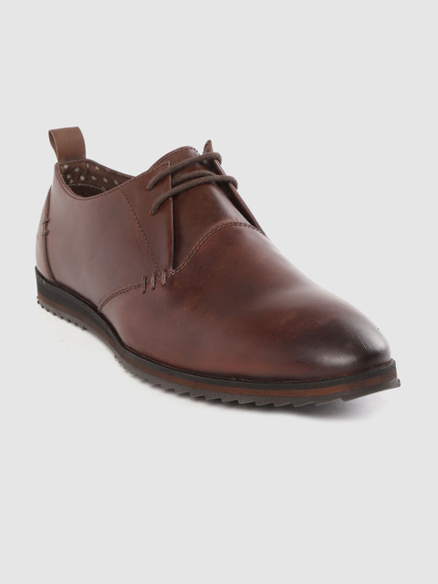 

CLOG LONDON Men Coffee Brown Leather Derbys