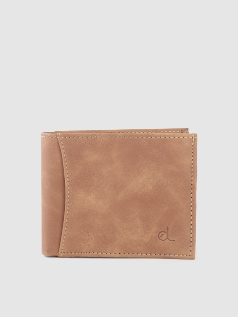 

CLOG LONDON Men Brown Leather Solid Two Fold Wallet with Washed Effect