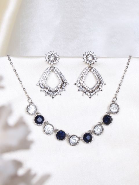 

Ayesha Silver-Toned Contemporary Jewellery Set