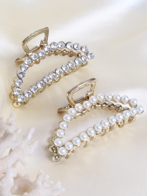 

Ayesha Gold-Toned Embellished Set of 2 Claw Clips