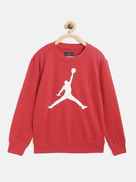 

Jordan Boys Red & White Jumpman Logo Print Sweatshirt