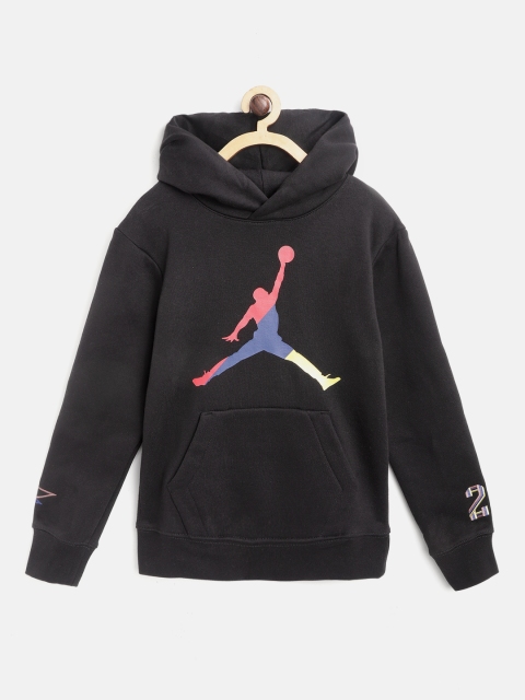 

Jordan Boys Black & Red Jumpman Logo Print DNA II HBR Hooded Sweatshirt