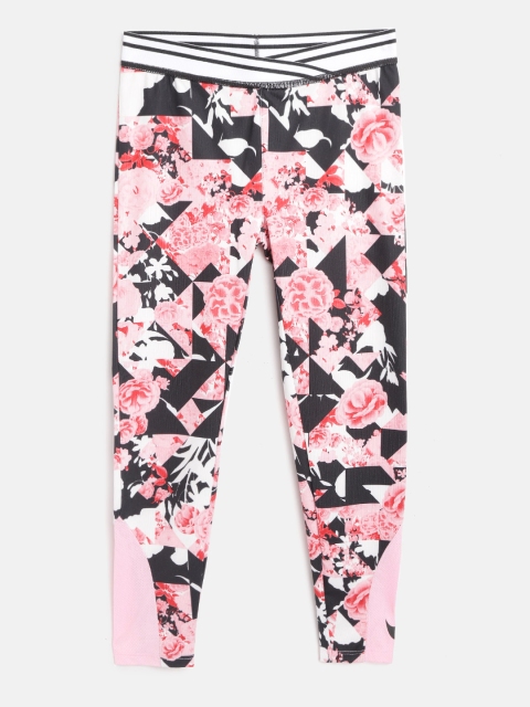 

Nike Girls Black & Pink Floral Printed Tights