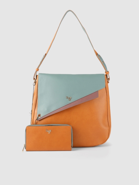 

Baggit Orange & Blue Colourblocked Shoulder Bag