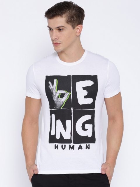 

Being Human White Printed T-shirt