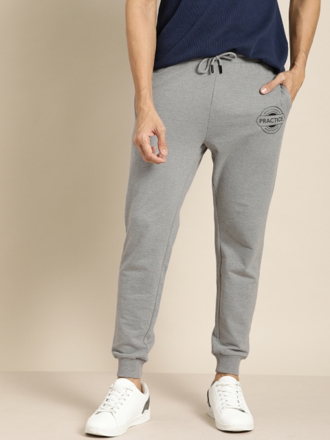 

INVICTUS Men Grey Melange Solid Joggers