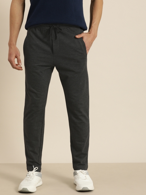 

INVICTUS Men Charcoal Grey Solid Track Pants