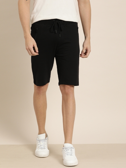 

INVICTUS Men Black Solid Regular Fit Regular Shorts