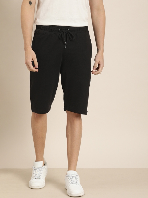 

INVICTUS Men Black Solid Regular Fit Knit Shorts