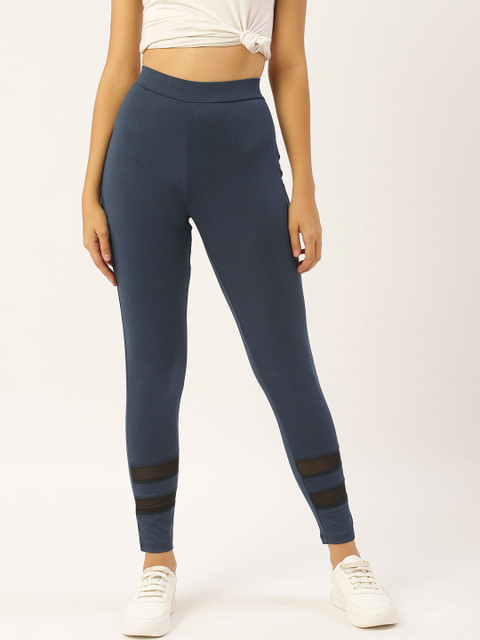 

Sweet Dreams Women Navy Blue High-Rise Solid Tights