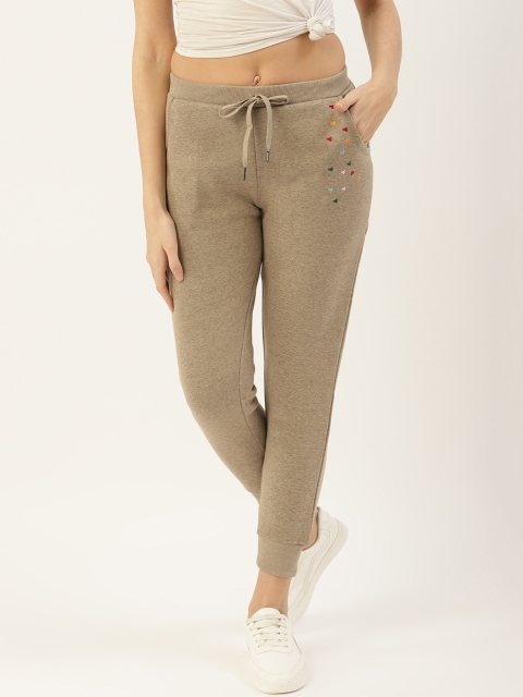 

Sweet Dreams Women Beige Solid Joggers