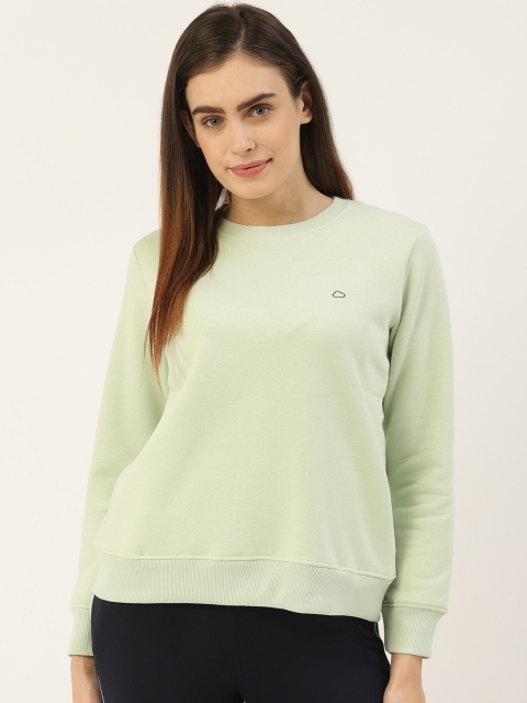 

Sweet Dreams Women Green Solid Sweatshirt