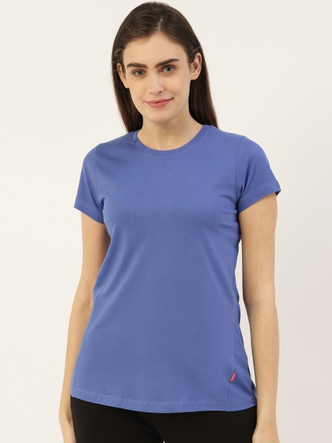 

Sweet Dreams Women Blue Solid Round Neck T-Shirt