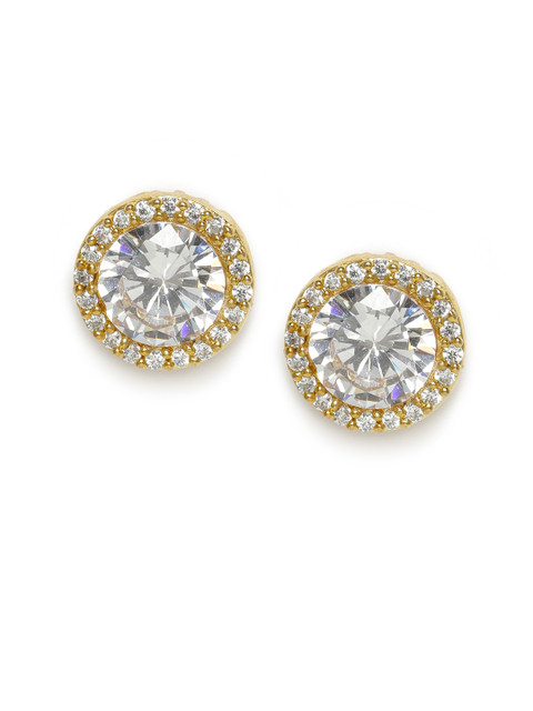 

Zaveri Pearls Gold-Toned Cubic Zirconia Studded Circular Studs
