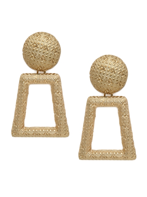 

Zaveri Pearls Gold-Toned Geometric Drop Earrings