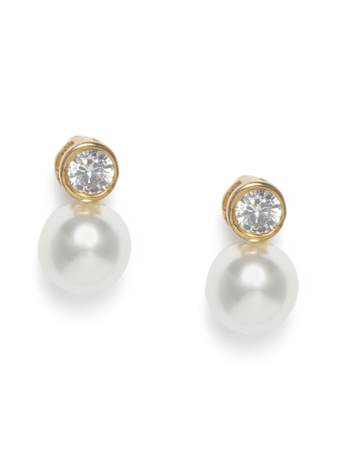 

Zaveri Pearls Gold-Toned & White Cubic Zirconia Studded Spherical Studs