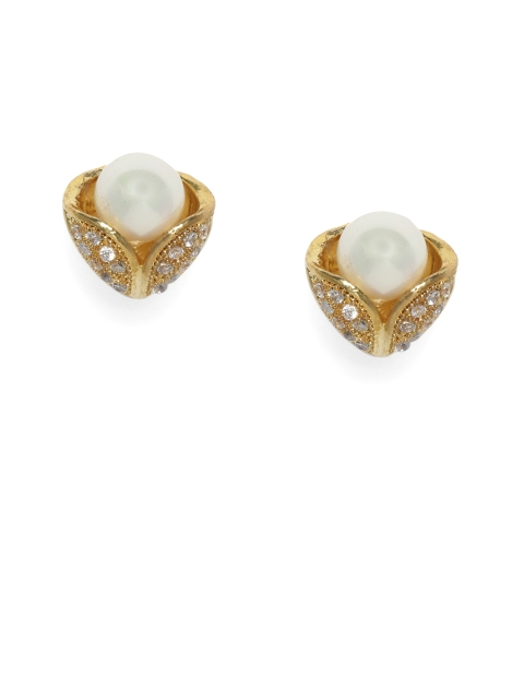 

Zaveri Pearls Gold-Toned Cubic Zirconia Studded Contemporary Studs