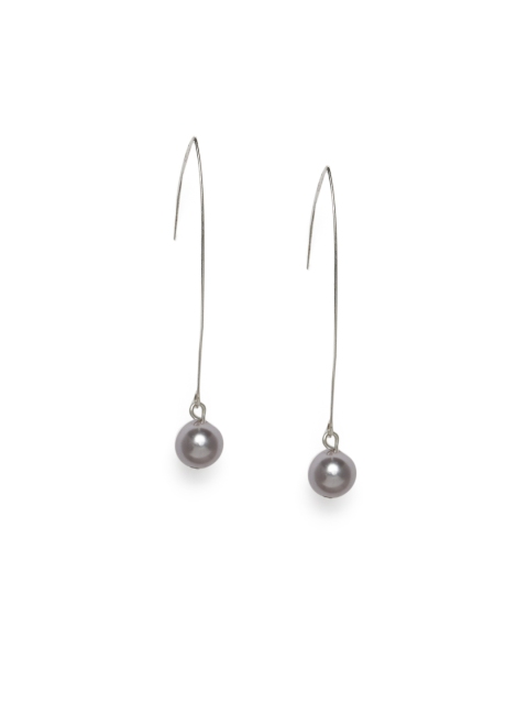 

Zaveri Pearls Silver-Plated Classic Drop Earrings