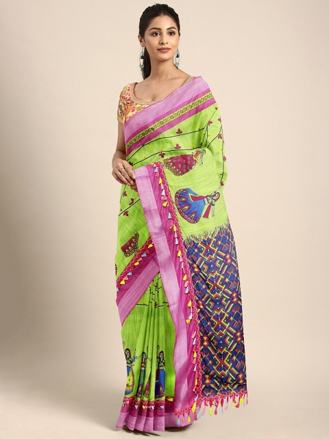 

KALINI Green Ethnic Printed Saree