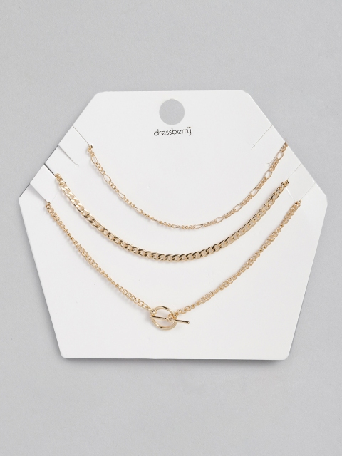 

DressBerry Set of 3 Gold-Plated Chains