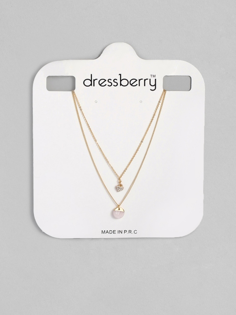 

DressBerry Set of 2 Gold-Toned Pendants with Chains
