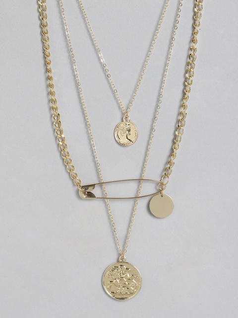 

DressBerry Set of 3 Gold-Plated Charm Layered Chains