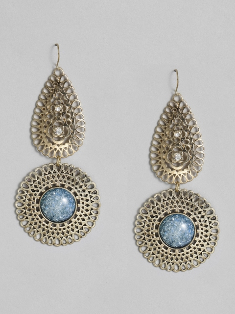 

Anouk Gold-Plated Filigree Studded Circular Drop Earrings